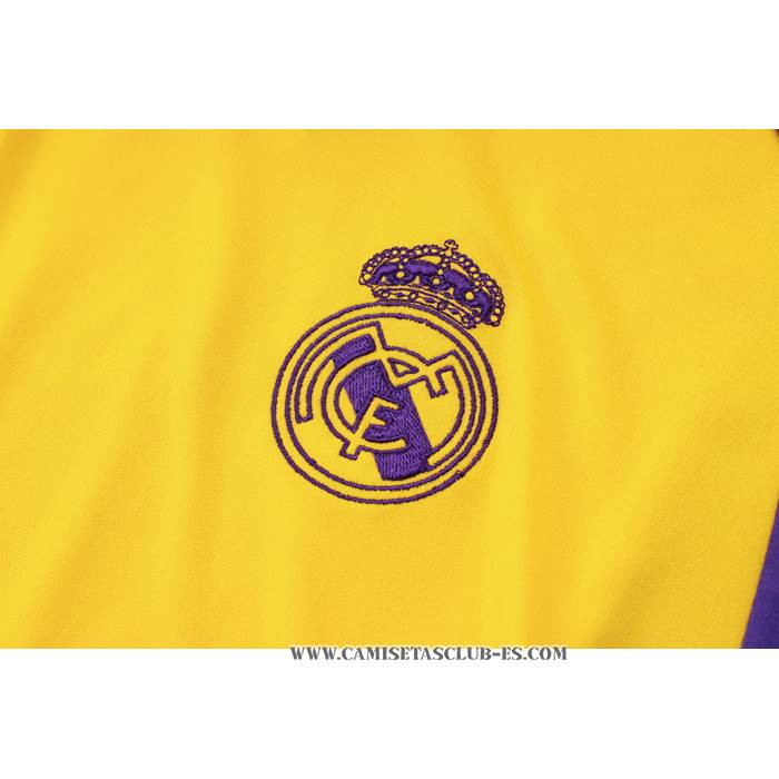 Chandal del Real Madrid 24-25 Manga Corta Amarillo - Pantalon Corto
